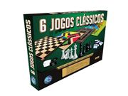 Jogo - 6 jogos clássicos -Dama-Ludo-Xadrez-Trilha-Dominó- Forca